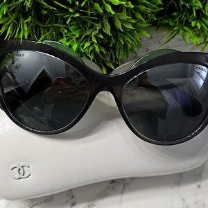 CHANEL Black Sunglasses